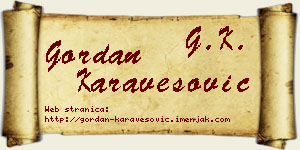 Gordan Karavesović vizit kartica